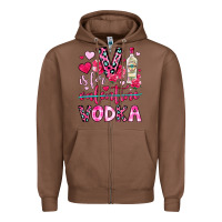 Chestnut v is for vodka Zipper Hoodie - OliviaCreatesArt
