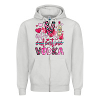 Dove Grey v is for vodka Zipper Hoodie - OliviaCreatesArt