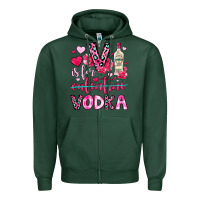 Sports Green v is for vodka Zipper Hoodie - OliviaCreatesArt