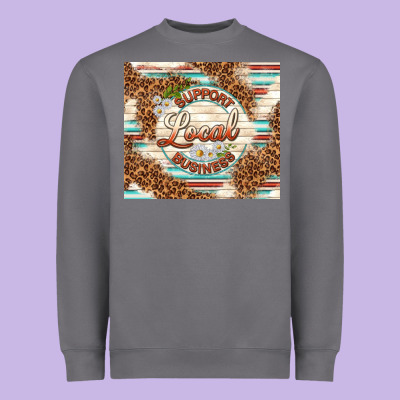 Support Local Business Heavyweight Sweatshirt Designed By Tumblerdesignbyshophia