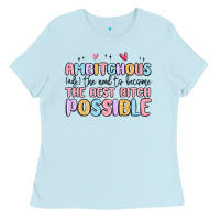 Baby Blue ambitchous (adj.) the need to become the best bitc Ladies Tee - MaliasSmallBusiness