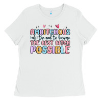 White ambitchous (adj.) the need to become the best bitc Ladies Tee - MaliasSmallBusiness