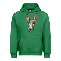 Emerald american mammoth jackstock donkey  face Urban Hoodie - LillyAllenDesigns