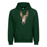 Forest Green american mammoth jackstock donkey  face Urban Hoodie - LillyAllenDesigns