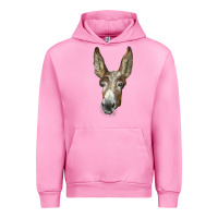 Fuchsia Pink american mammoth jackstock donkey  face Urban Hoodie - LillyAllenDesigns