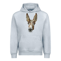 Heather Grey american mammoth jackstock donkey  face Urban Hoodie - LillyAllenDesigns