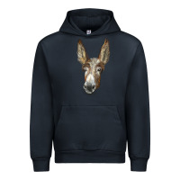 Navy american mammoth jackstock donkey  face Urban Hoodie - LillyAllenDesigns