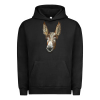 Pigment Black american mammoth jackstock donkey  face Urban Hoodie - LillyAllenDesigns