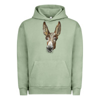 Pigment Oil Green american mammoth jackstock donkey  face Urban Hoodie - LillyAllenDesigns