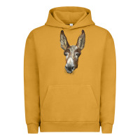 Pigment Peanut Butter american mammoth jackstock donkey  face Urban Hoodie - LillyAllenDesigns