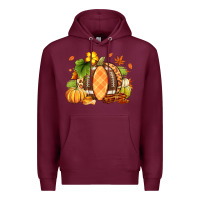 Burgundy Fall American Football Premium Hoodie - RanaPortraitStore