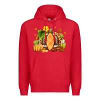 Red Fall American Football Premium Hoodie - RanaPortraitStore