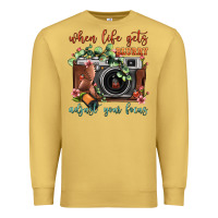 Antique Gold When Life Gets Blurry Adjust Your Focus Vintage Camera Premium Sweatshirt - FaDigitalArtStudio