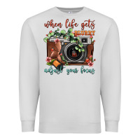 Dove Grey When Life Gets Blurry Adjust Your Focus Vintage Camera Premium Sweatshirt - FaDigitalArtStudio