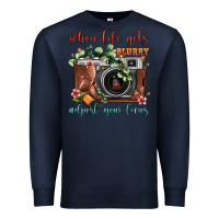 Navy When Life Gets Blurry Adjust Your Focus Vintage Camera Premium Sweatshirt - FaDigitalArtStudio