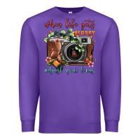 Purple When Life Gets Blurry Adjust Your Focus Vintage Camera Premium Sweatshirt - FaDigitalArtStudio