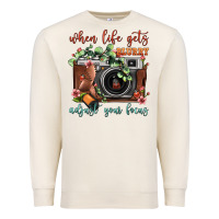Sandshell When Life Gets Blurry Adjust Your Focus Vintage Camera Premium Sweatshirt - FaDigitalArtStudio