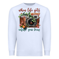 White When Life Gets Blurry Adjust Your Focus Vintage Camera Premium Sweatshirt - FaDigitalArtStudio