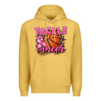 Antique Gold Tackle Cancer Basketball Premium Hoodie - FaDigitalArtStudio