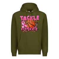 Army Green Tackle Cancer Basketball Premium Hoodie - FaDigitalArtStudio