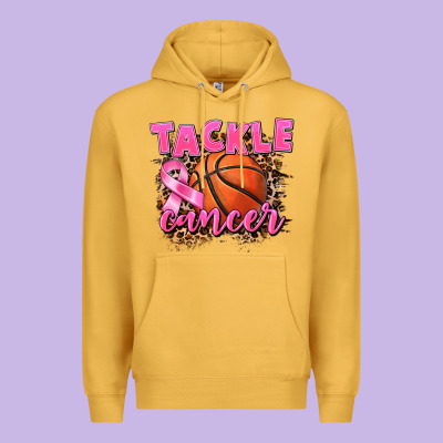 Tackle Cancer Basketball Premium Hoodie Designed By Fadigitalartstudio