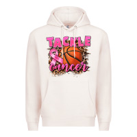 Pale Pink Tackle Cancer Basketball Premium Hoodie - FaDigitalArtStudio