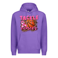 Purple Tackle Cancer Basketball Premium Hoodie - FaDigitalArtStudio