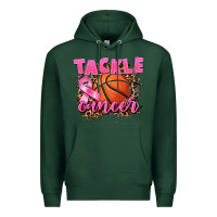 Sports Green Tackle Cancer Basketball Premium Hoodie - FaDigitalArtStudio
