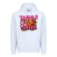 White Tackle Cancer Basketball Premium Hoodie - FaDigitalArtStudio