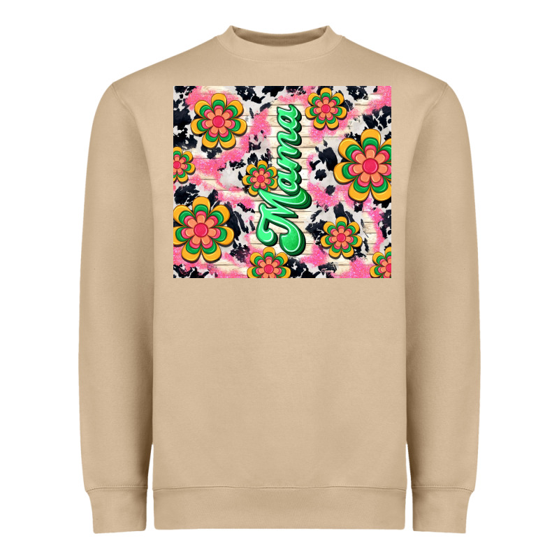 Mama With Hippie Daisies Heavyweight Sweatshirt by TumblerDesignByShophia | Teevron