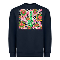 Navy mama with hippie daisies Heavyweight Sweatshirt - TumblerDesignByShophia