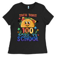 Black taco bout 100 days of school Ladies Tee - MaliasSmallBusiness