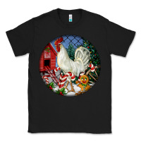 Black leghorn rooster christmas ornament Classic Tee - LillyAllenDesigns