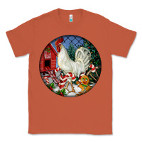 Copper leghorn rooster christmas ornament Classic Tee - LillyAllenDesigns