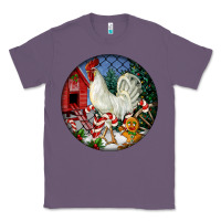 Lavender leghorn rooster christmas ornament Classic Tee - LillyAllenDesigns