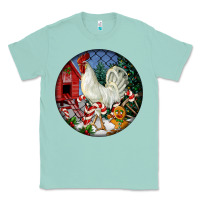 Seafoam leghorn rooster christmas ornament Classic Tee - LillyAllenDesigns