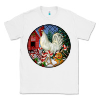 White leghorn rooster christmas ornament Classic Tee - LillyAllenDesigns