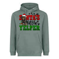 Sage Santa's Little Yelper Heavyweight Hoodie - FaDigitalArtStudio