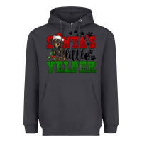 Smoke Santa's Little Yelper Heavyweight Hoodie - FaDigitalArtStudio