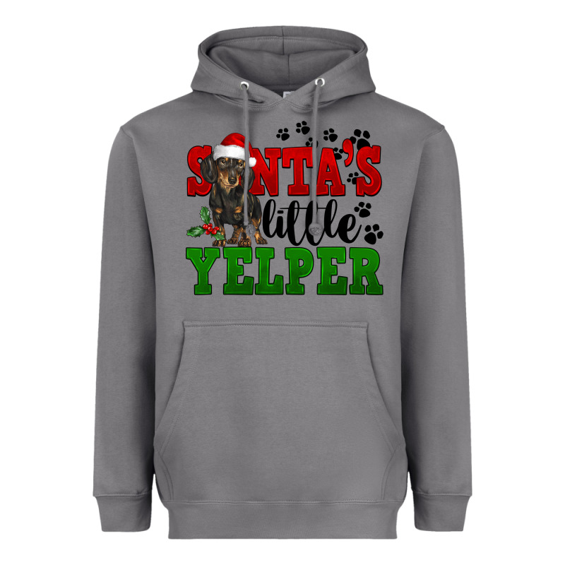 Santa's Little Yelper Heavyweight Hoodie by FaDigitalArtStudio | Teevron