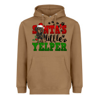 Toasted Coconut Santa's Little Yelper Heavyweight Hoodie - FaDigitalArtStudio