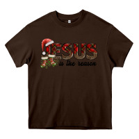 Chocolate Brown jesus in the reason Heavy Core Tee - AdoDesignShop