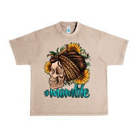 French Oak momlife skull with bandana Urban Heavy Tee - Jasminsmagicworld