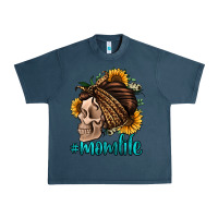 Midnight Navy momlife skull with bandana Urban Heavy Tee - Jasminsmagicworld