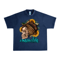 Navy momlife skull with bandana Urban Heavy Tee - Jasminsmagicworld