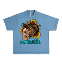 Pebble Blue momlife skull with bandana Urban Heavy Tee - Jasminsmagicworld