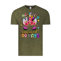 Vintage Olive i magically survived 100 days Vintage Tee - Artiststas