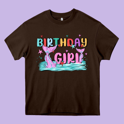 Birthday Girl Heavy Core Tee Designed By Maliassmallbusiness