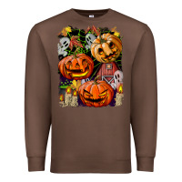 Chestnut Halloween Pumpkins Premium Sweatshirt - BundleAndBundleShop
