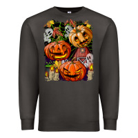 Smoke Halloween Pumpkins Premium Sweatshirt - BundleAndBundleShop